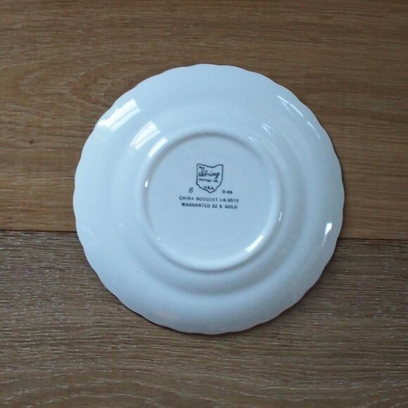 The Sebring Pottery Co. | Vintage China Bouquet Dessert/Bread Plate - Picture 2 of 3